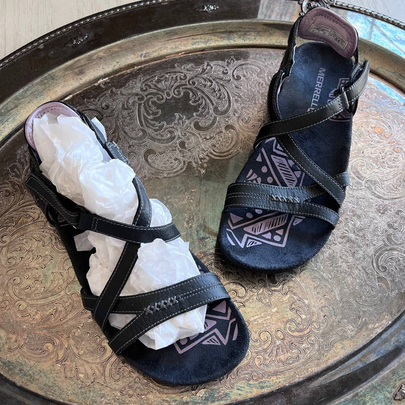 Merrell Shoes - Black Leather Sandals US Size 6 Merrell Keepsake